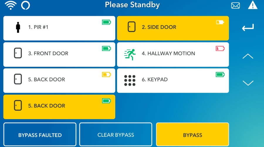 Washington, DC security system command screen.